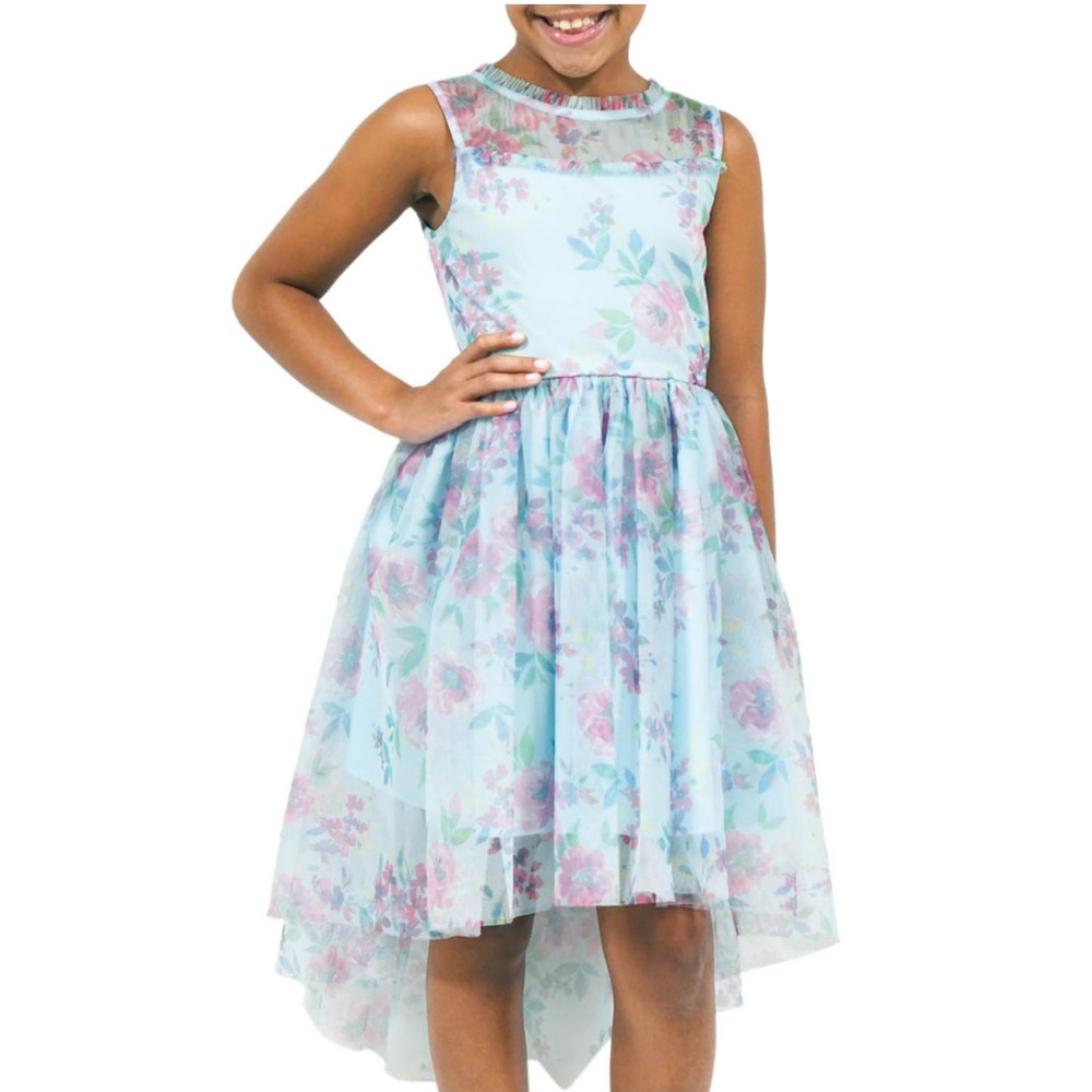 Zunie Girls Turquoise HiLow Dress - XS (4/5)